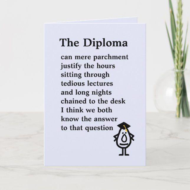 Das Diploma Karte (Vorderseite)