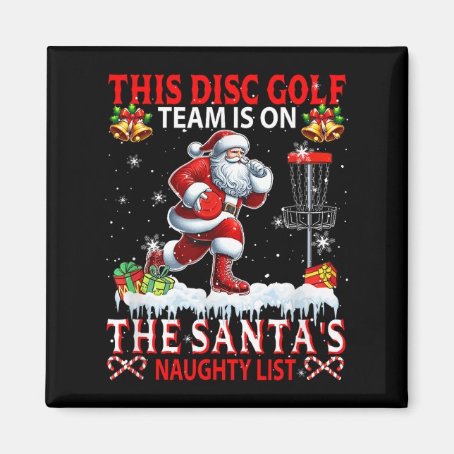 Das Disc Golf Team ist auf der Weihnachtsfeier. Magnet (Vorne)