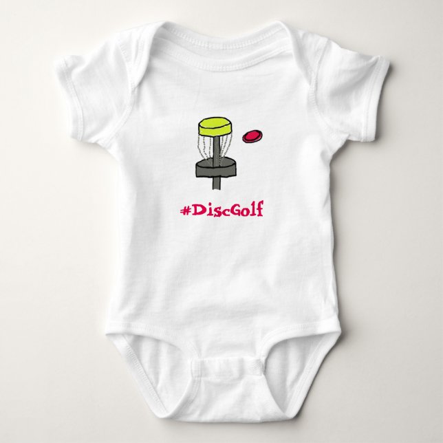 Das #DiscGolf Baby onsie Strampler (Vorderseite)