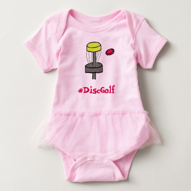 Das #DiscGolf Baby onsie Strampler (Vorderseite)