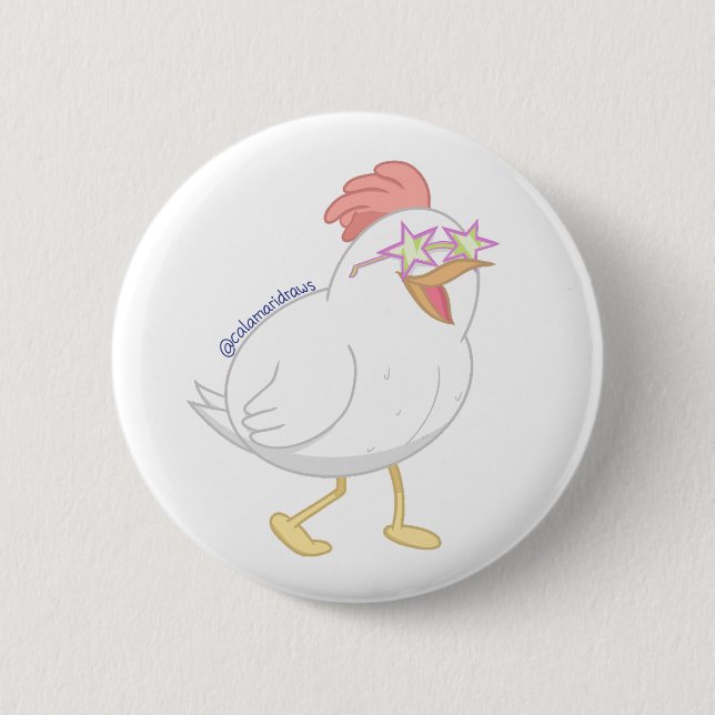 Das Disco-Huhn Button (Vorderseite)