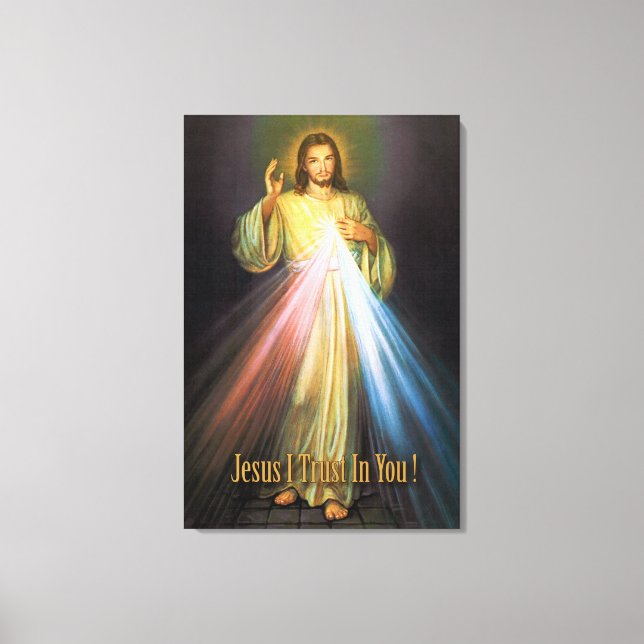 DAS DIVINE MERCY-LIEFERBILD LEINWANDDRUCK (Vorderseite)