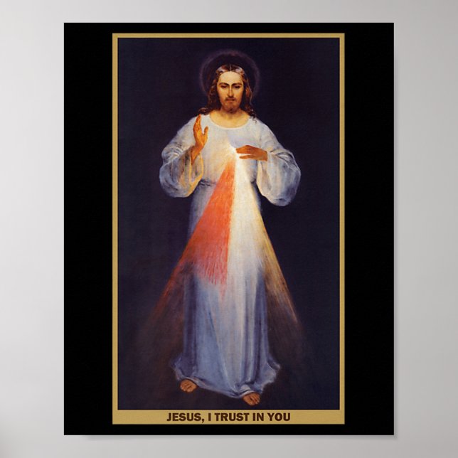 Das Divine Mercy Shirt Premium Poster (Vorne)