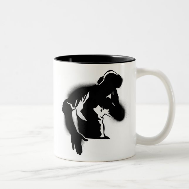 Das DJ Zweifarbige Tasse (Rechts)