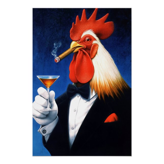 Das Don of the Dawn | Dapper Rooster Rauchwagen Poster (Vorderseite)