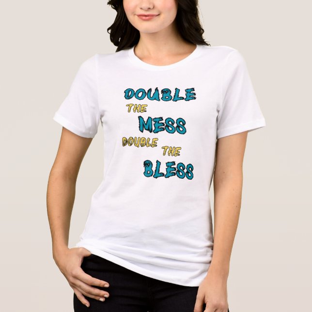 Das Doppelte des Chaos Tri-Blend Shirt (Vorderseite)