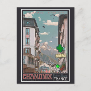 Das Dorf Chamonix - BonW Postkarte