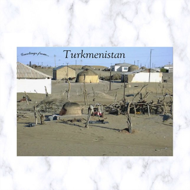 Das Dorf Erbent in Turkmenistan Postkarte (Von Creator hochgeladen)