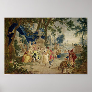 Das Dorf Fete nach D.Teniers Poster