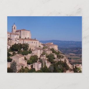 Das Dorf Gordes auf dem Hügel Postkarte