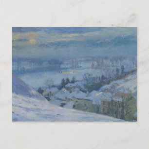 Das Dorf Herblay im Schnee, 1895 Postkarte