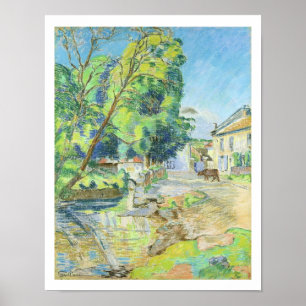 Das Dorf (Pastell auf Papier) Poster
