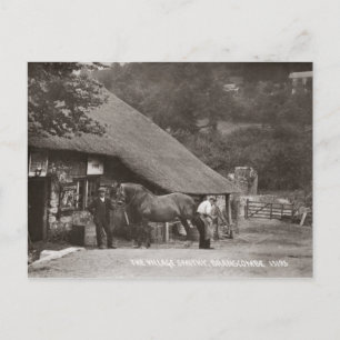 Das Dorf smithy sepithy postcard Postkarte