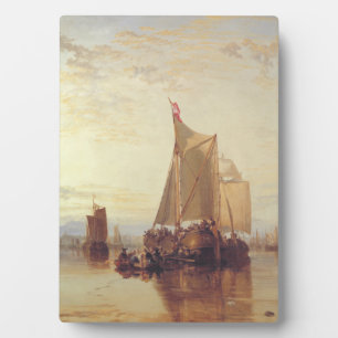 Das Dort-Paketboot von Rotterdam in einer Flaute Fotoplatte
