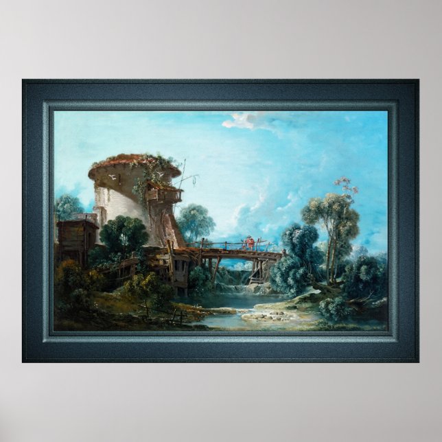 Das Dovecote von François Boucher Poster (Vorne)