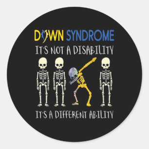Das Down-Syndrom ist eine andere Fähigkeit, Runder Aufkleber