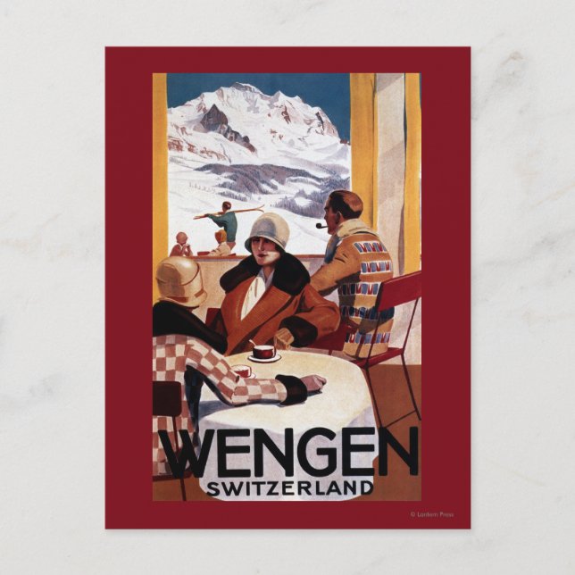 Das Downhill Club Werbeplakat Postkarte (Vorderseite)