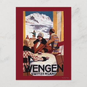 Das Downhill Club Werbeplakat Postkarte