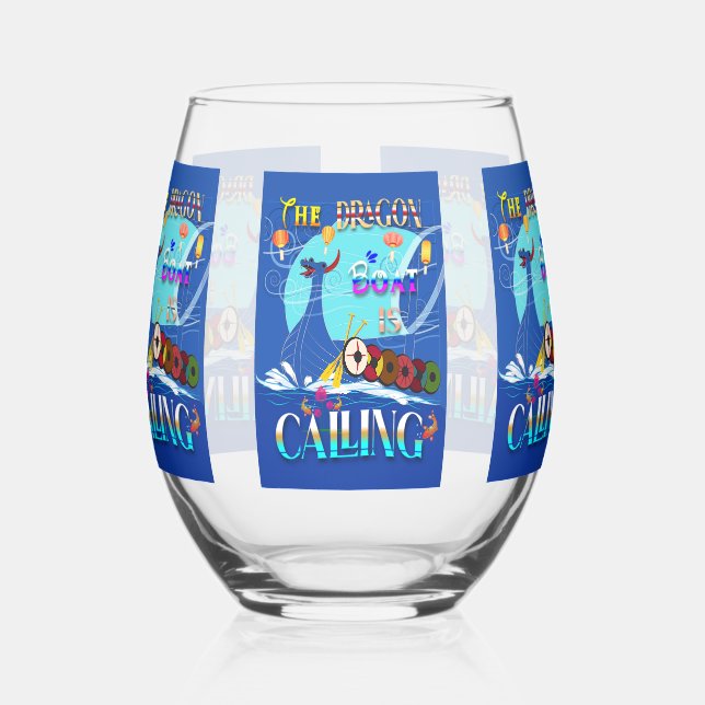 Das Drachenboot ruft Weinglas Ohne Stiel (Links)