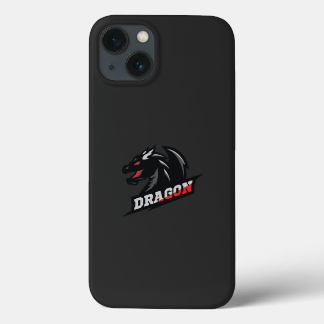 das Drachenlogo auf schwarzem Hintergrund Case-Mate iPhone Hülle (Rückseite)