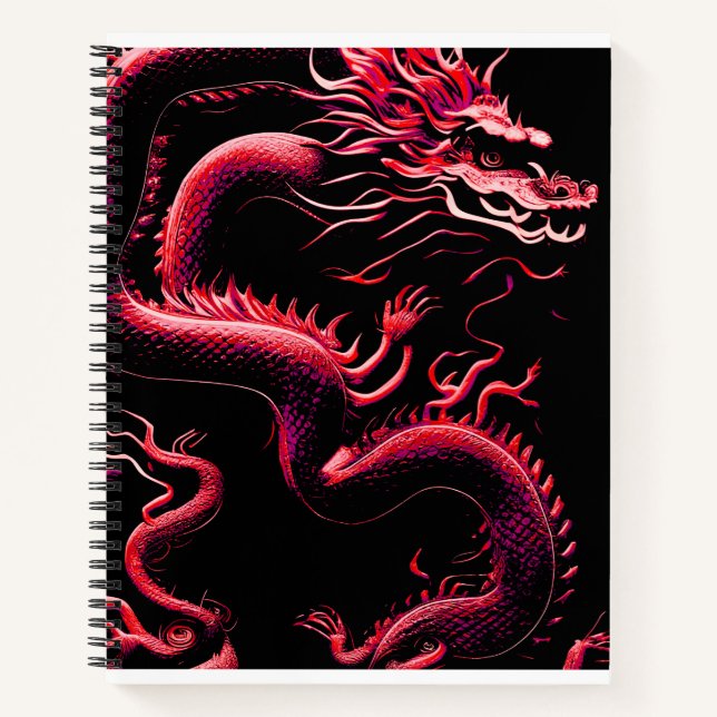 Das Dragon Red-Notebook Notizbuch (Vorderseite)