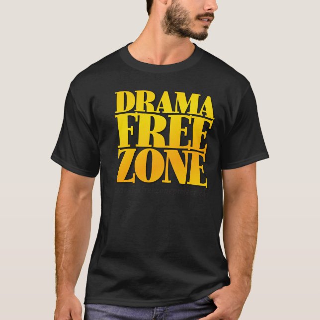 Das Drama-Freihafengebiet-T - Shirt-Schwarze T-Shirt (Vorderseite)