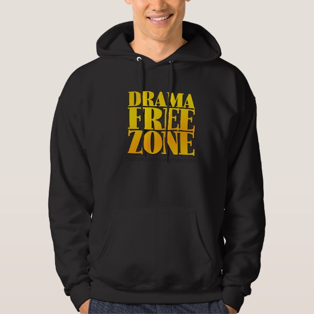 Das Drama-Freihafengebiethoodie-Schwarze Hoodie (Vorderseite)