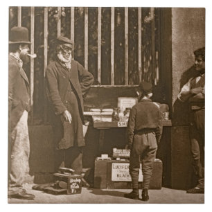 Das drastische Schuh-Schwarze, 1876-77 Fliese