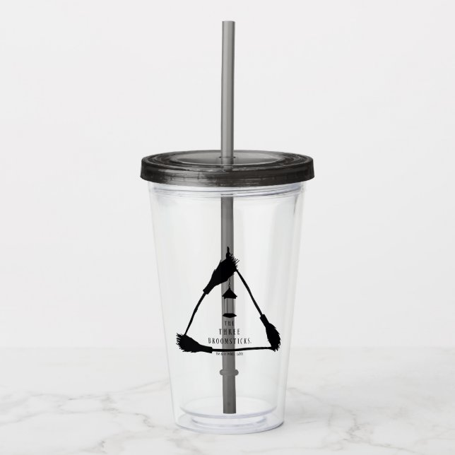 DAS DREI BROOMSTICKS™-Logo Acryltrinkbecher (Vorderseite)