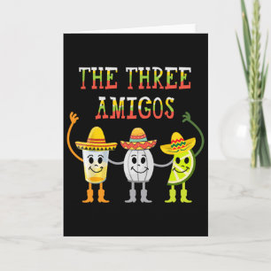 Das Drei Freunde T-Shirt Tequila Salz Limette Cinc Karte