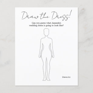Das Dress Brautparty Game gezeichnet
