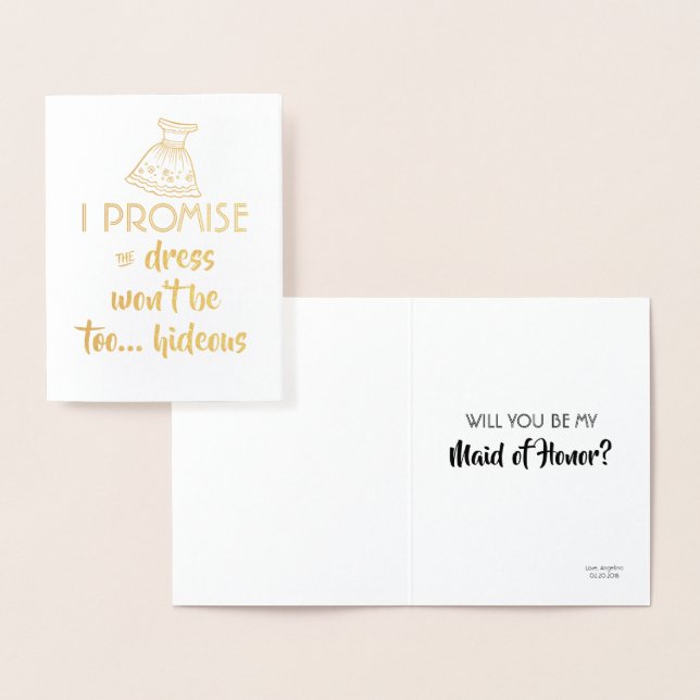 DAS DRESS WIRD NICHT ZU SEIN - Funny Bridesmaid Vo Folienkarte (Anzeige)