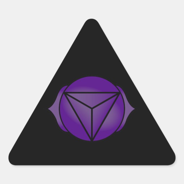 Das dritte Auge Chakra Dreieckiger Aufkleber (Vorderseite)