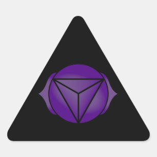 Das dritte Auge Chakra Dreieckiger Aufkleber