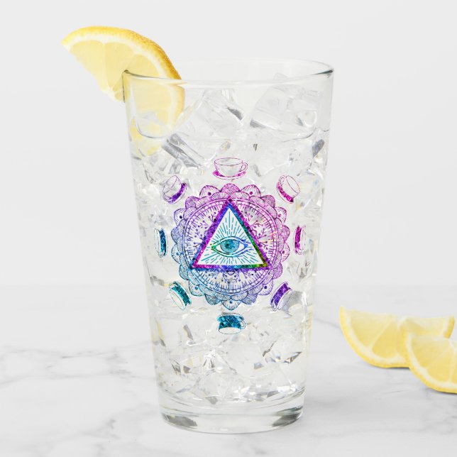 Das dritte Auge sieht den Augapfel-Cup Glas (Vorderseite Ice)