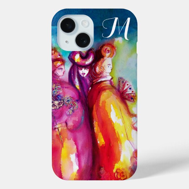 DAS DRITTE MASK-Venezianische Maskenmonogramm Case-Mate iPhone Hülle (Rückseite)