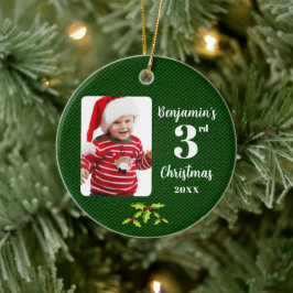 Das dritte Weihnachtsgrün-Imitat des Babys Keramik Ornament