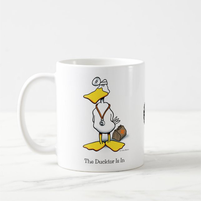Das Ducktor ist herein Kaffeetasse (Links)