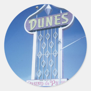 Das Dunes Hotel Las Vegas Runder Aufkleber