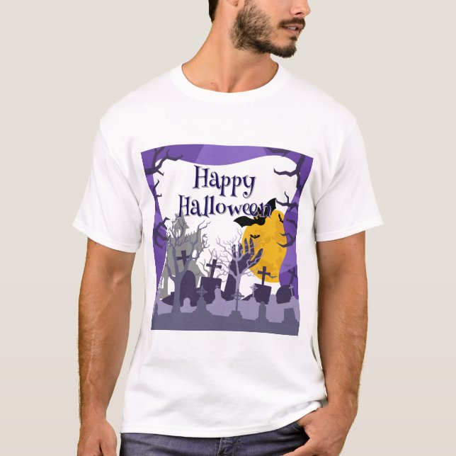 Das dunkle, Spuk HausHalloween T-Shirt (Vorderseite)