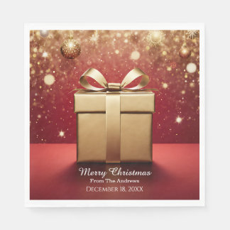 Das echte Geschenk Goldene Weihnachts Servietten