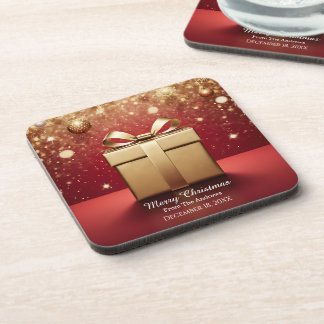Das echte Gold-Weihnachtsgeschenk Getränkeuntersetzer