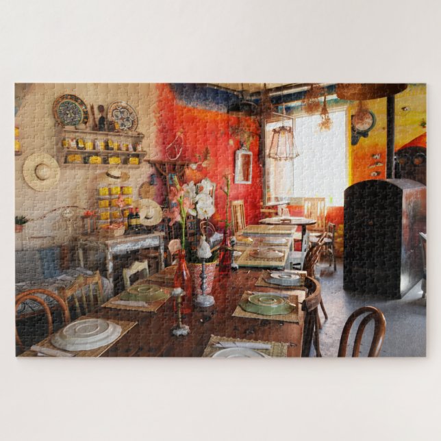 Das echte Portugal-Cascais Restaurant Puzzle (Horizontal)
