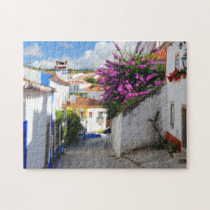 Das echte Portugal-Obidos Castled Village Puzzle