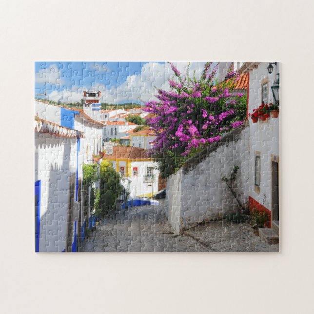 Das echte Portugal-Obidos Castled Village Puzzle (Horizontal)