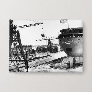 Das Edmund Fitzgerald Vintage Great Lakes Schiff Button