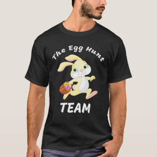 Das Ei-Jagdteam. Ostertagsjagd. Osterhase. T-Shirt