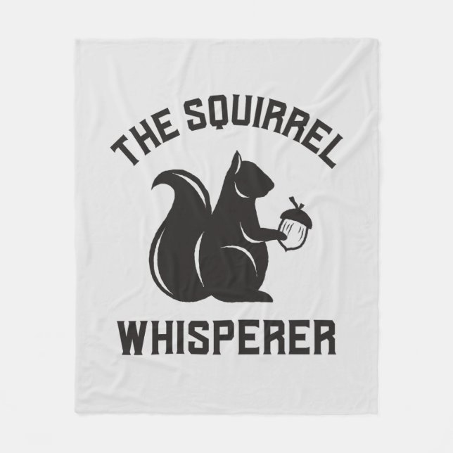 Das Eichhörnchen flüstert | Squirrel Lover Fleecedecke (Vorderseite)