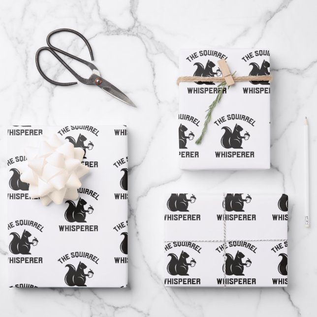 Das Eichhörnchen flüstert | Squirrel Lover Geschenkpapier Set (Vorderseite)