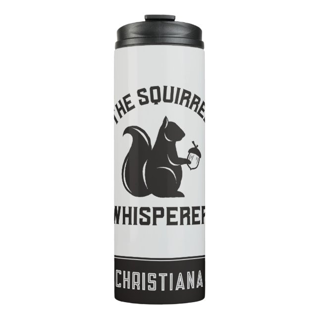 Das Eichhörnchen flüstert | Squirrel Lover Thermosbecher (Vorderseite)
